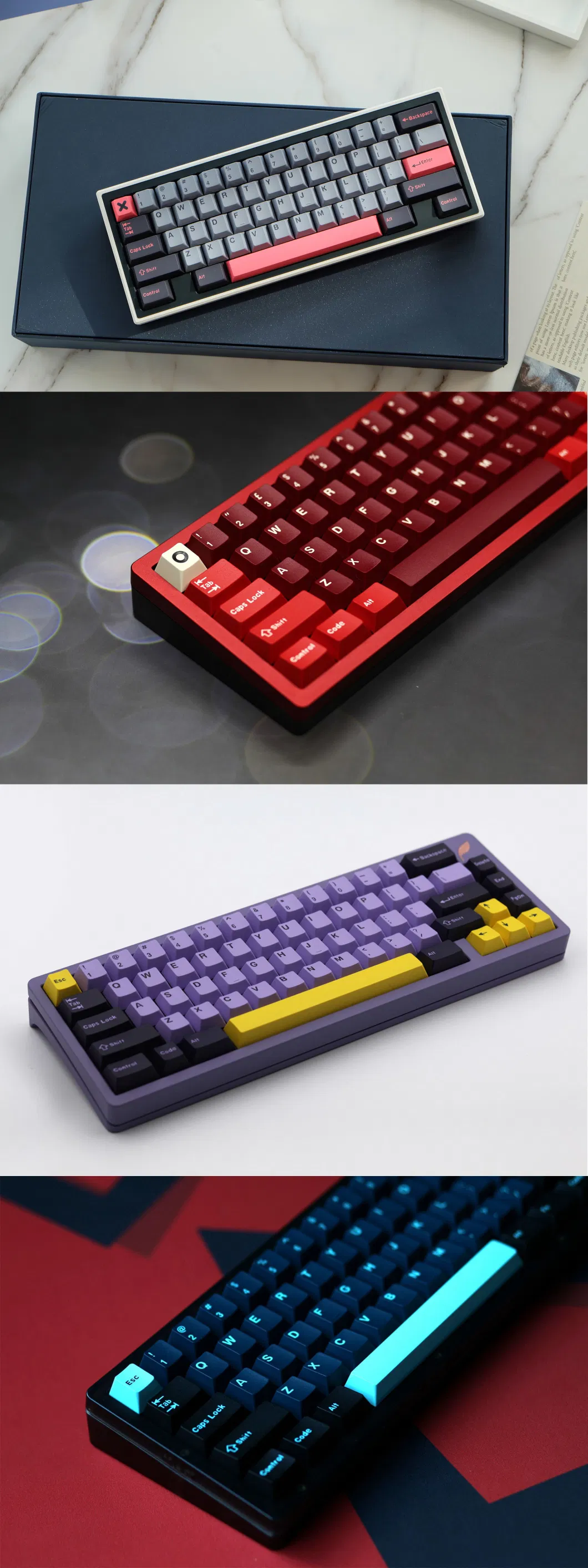 Tecsee Custom PBT Dye Keycaps for Cherry Mx Switch Keycaps